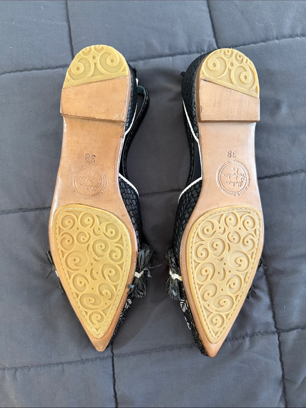 Meher Kakalia Textured Pointed Slingback Flats - Picture 2 of 4